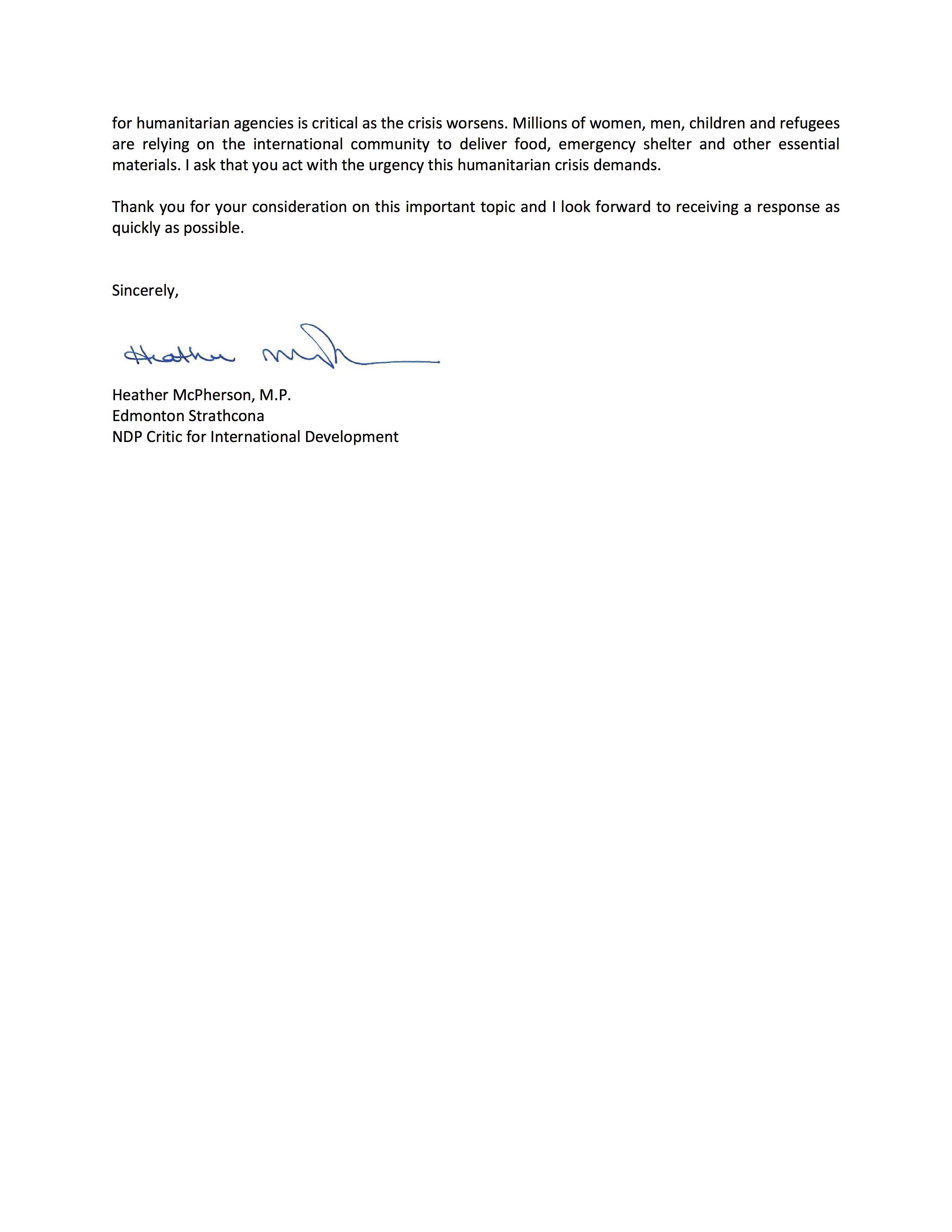Letter to Minister Gould Page 2