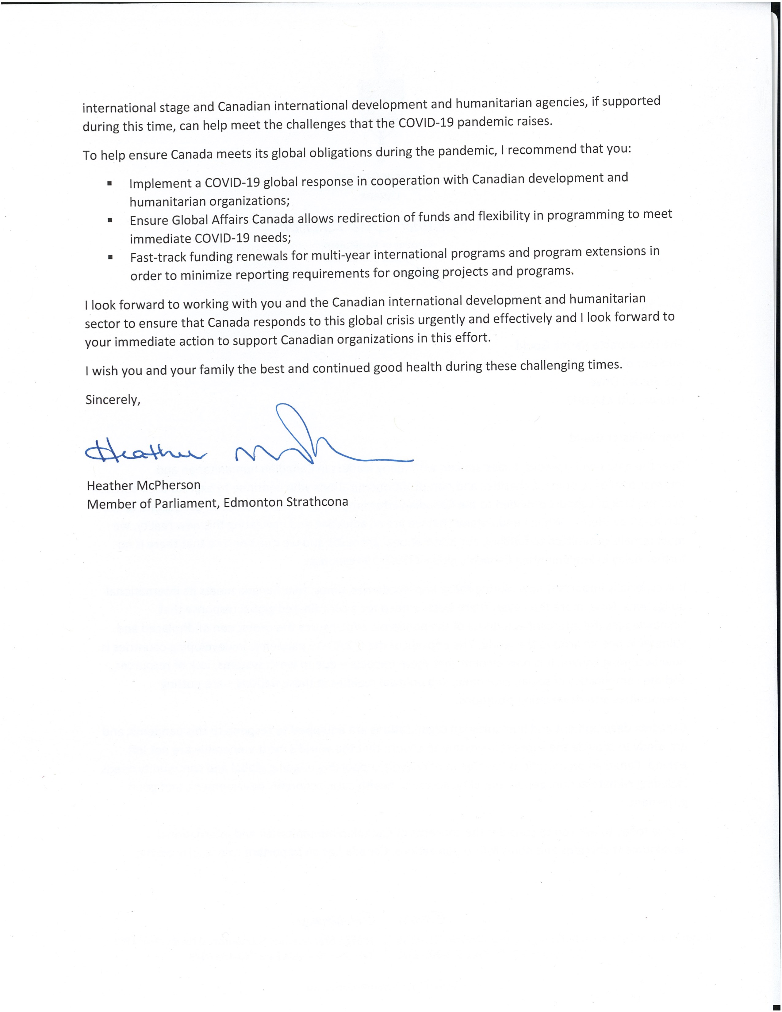 Letter to Minister Gould Page 2